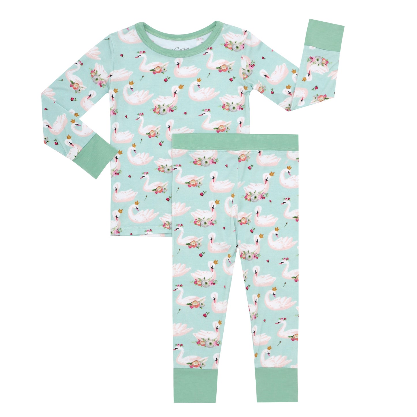 2 Piece PJ Set - Swan