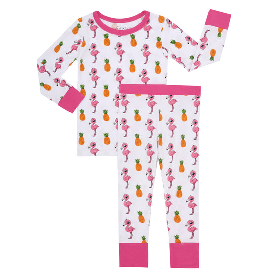 2 Piece PJ Set - Flamingo