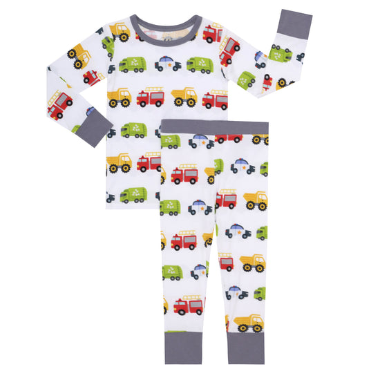 2 Piece PJ Set - Trucks