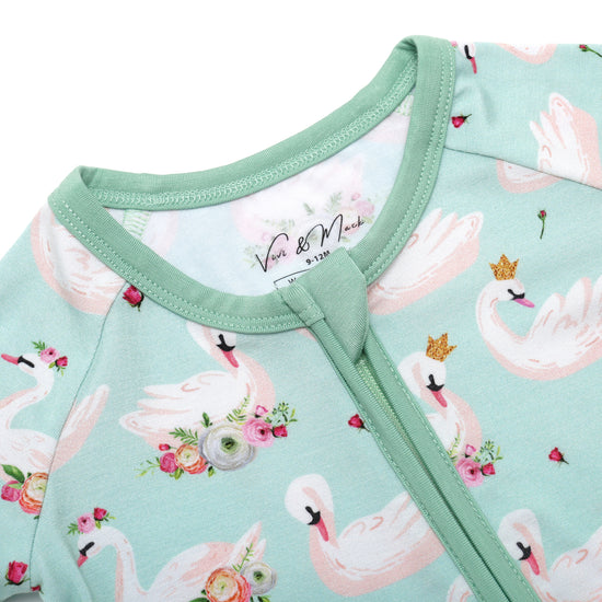 Convertible Baby Romper - Swan