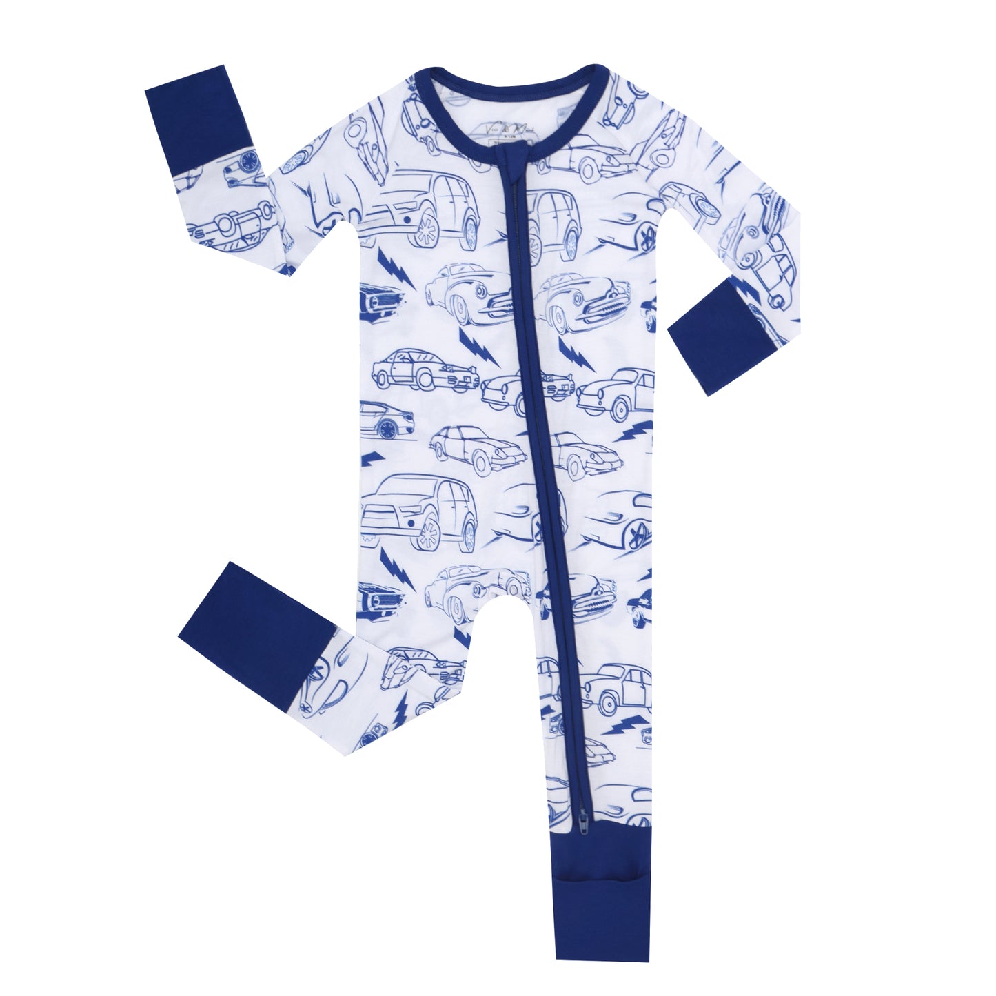 Convertible Baby Romper - Cars