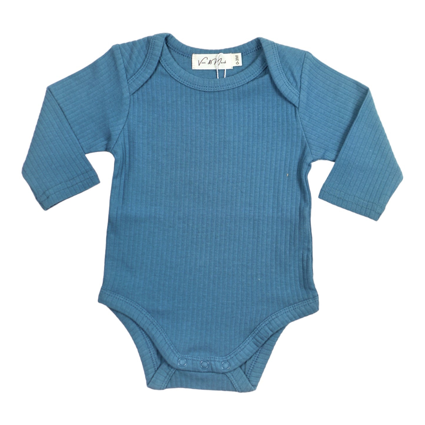 Organic Cotton - Long Sleeve Onesie (Blue)