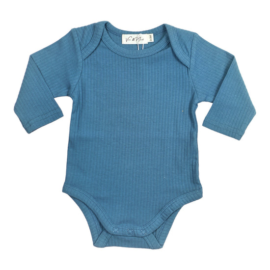 Organic Cotton - Long Sleeve Onesie (Blue)