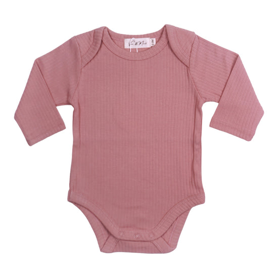 Organic Cotton - Long Sleeve Onesie (Blush)