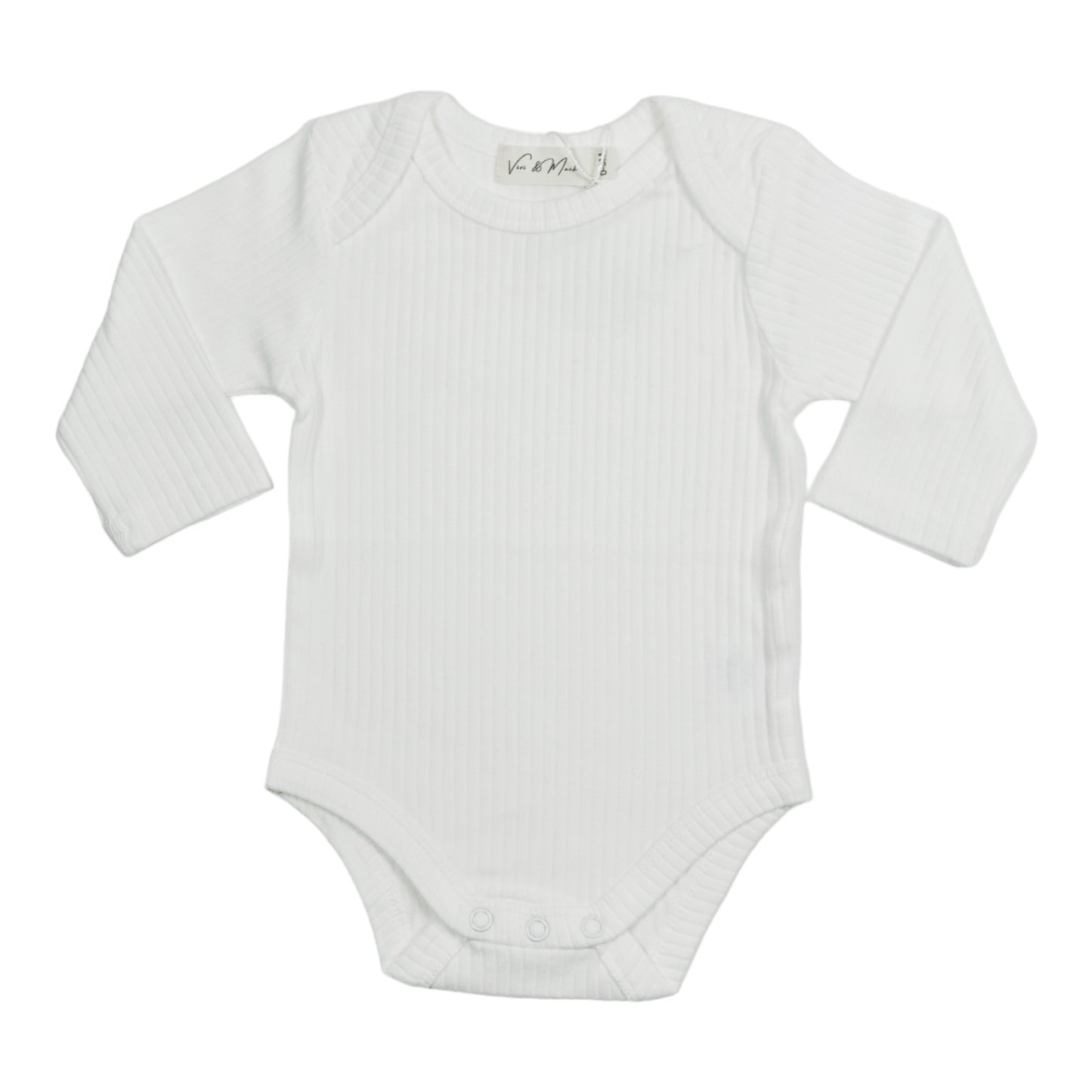 Organic Cotton - Long Sleeve Onesie (White)