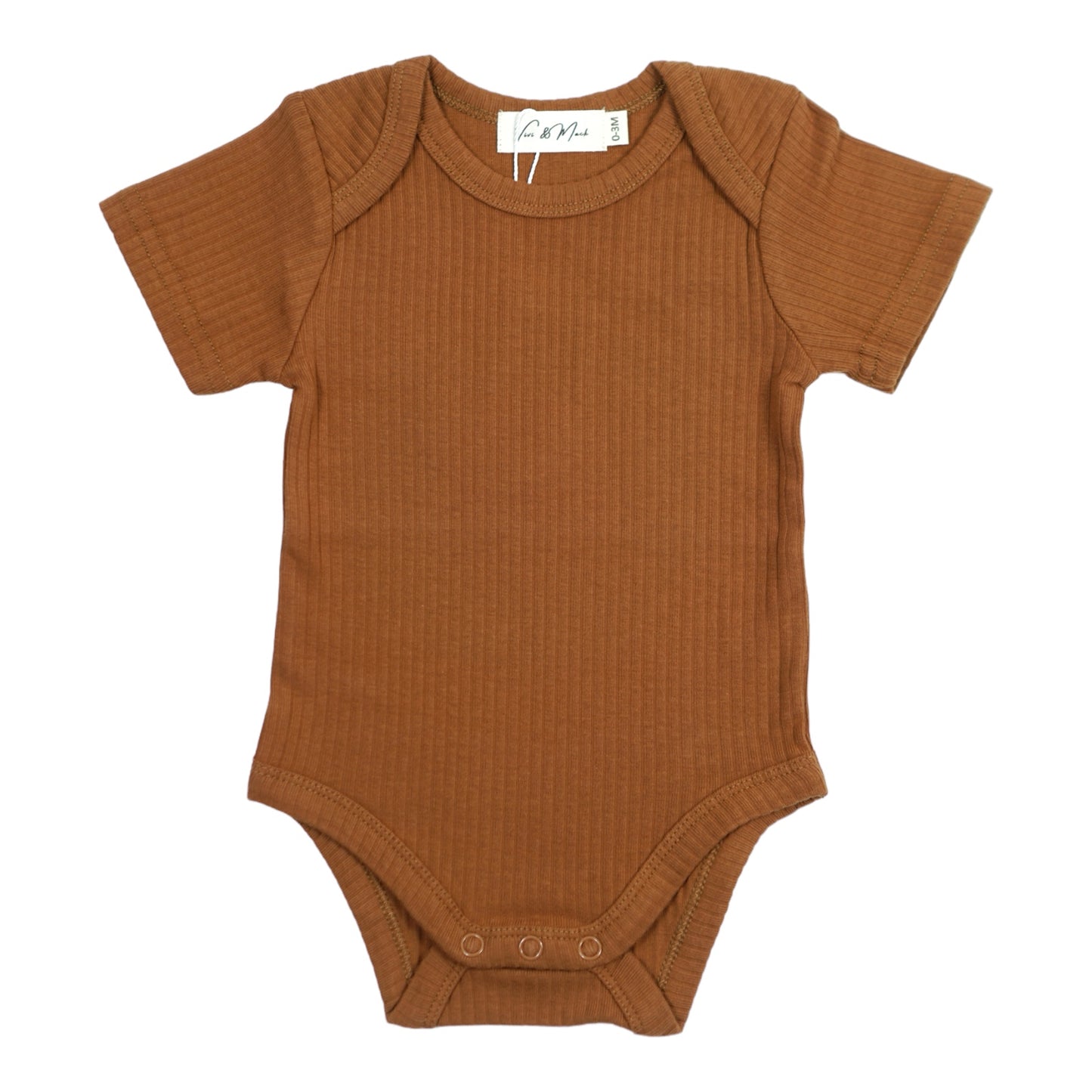 Organic Cotton - Short Sleeve Onesie - (Rusty Orange)