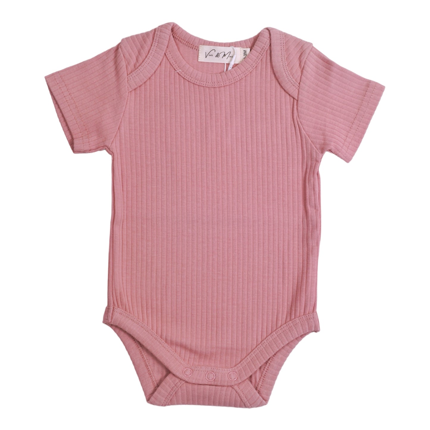 Organic Cotton - Short Sleeve Onesie (Blush)