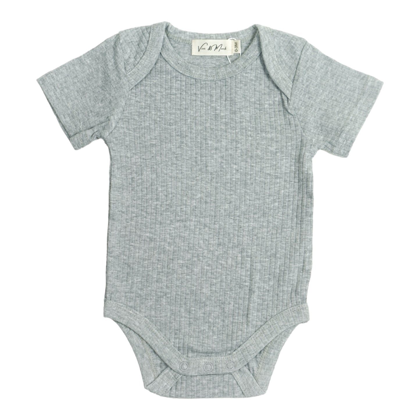 Organic Cotton - Short Sleeve Onesie (Gray)