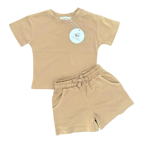 Organic Cotton - Shirt & Shorts - Tan